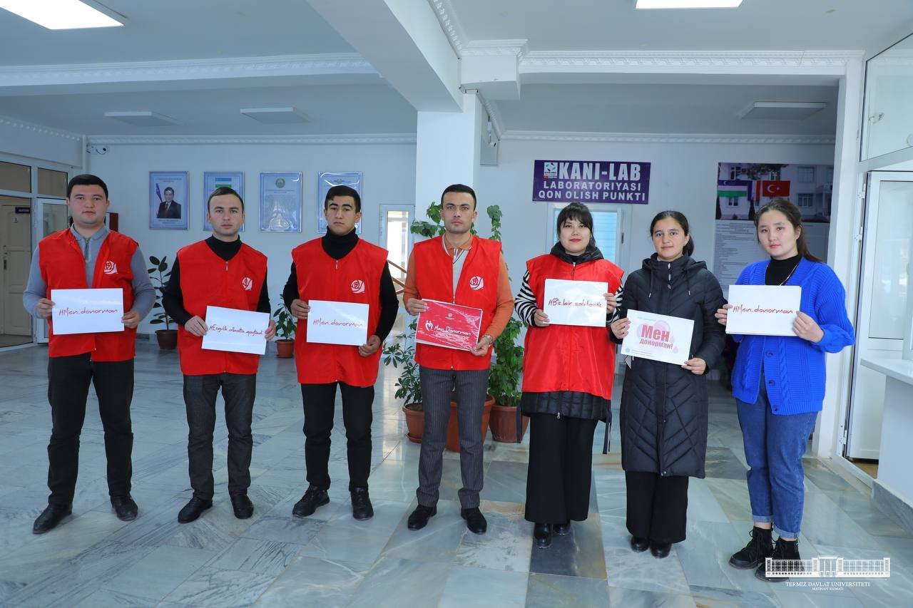“Men donorman” qon topshirish xayriya aksiyasi respublikamizning barcha hududlarida o‘tkazilmoqda.