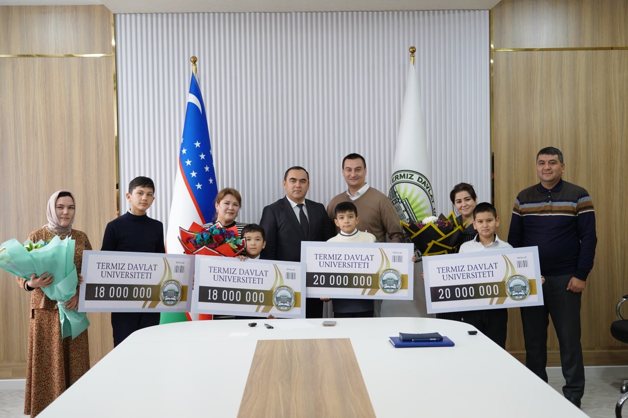 TerDUda fan olimpiadasi g‘oliblari munosib rag‘batlantirildi