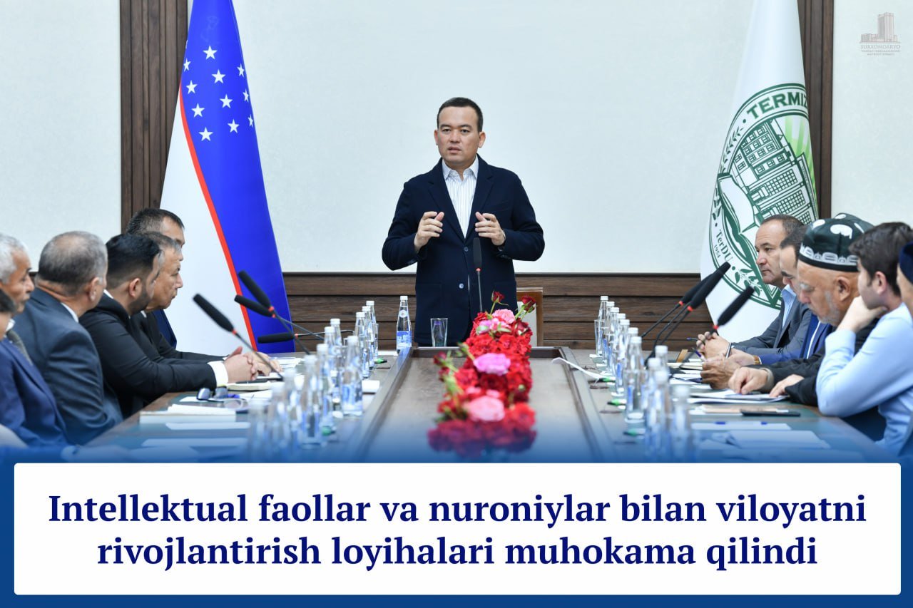 Intellektual faollar va nuroniylar bilan viloyatni rivojlantirish loyihalari muhokama qilindi